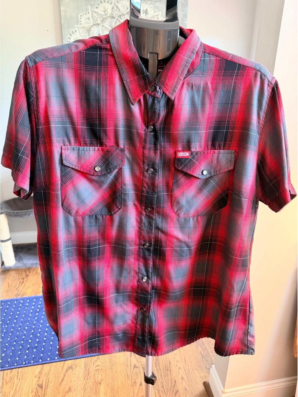 Women’s 2X Dixxon Flannel D-Lux “Blood, Sweat & Tears” Bamboo Short Sleeve Shirt